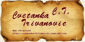 Cvetanka Trivanović vizit kartica